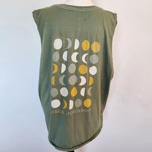 Jack Johnson Meet The Moonlight Tour Sleeveless Tee Shirt Organic Cotton Green